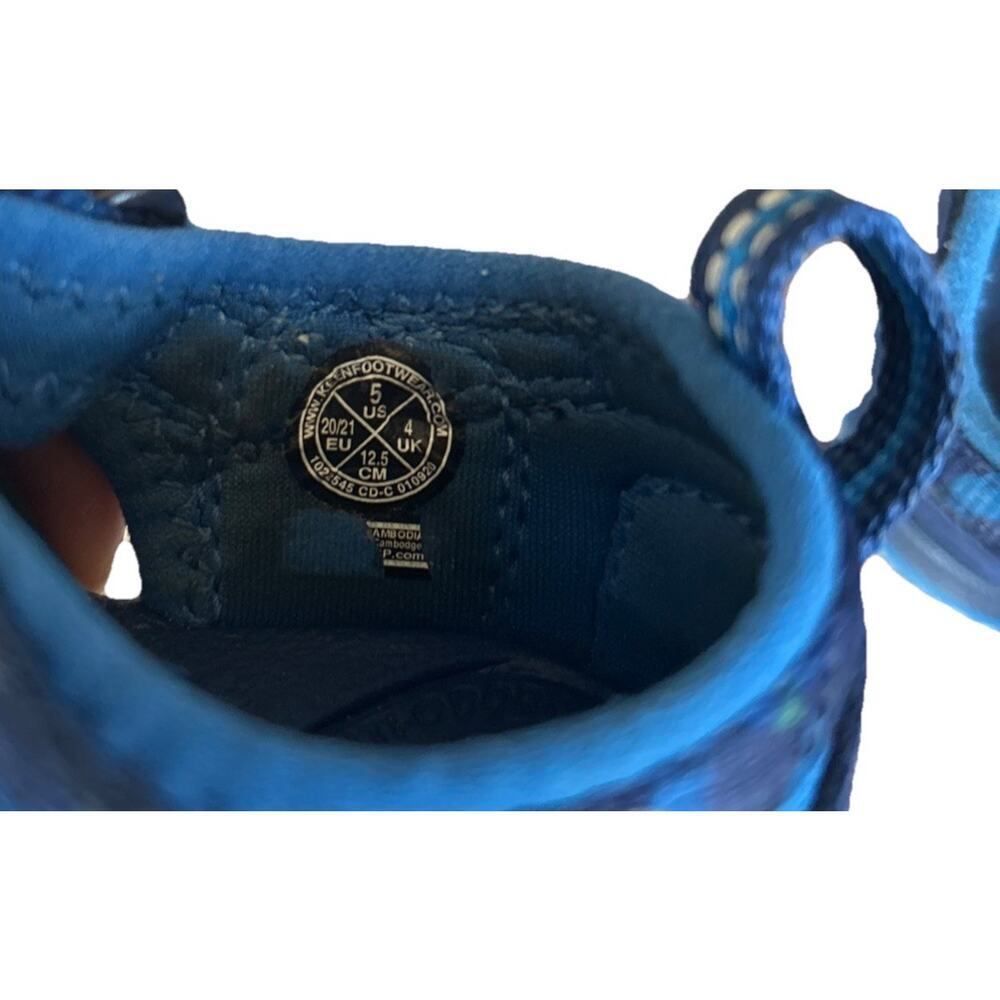 Unisex Toddler Keen Washable Sandals Newport H2 Blue Green Fish Pattern Size 5 - Picture 6 of 7